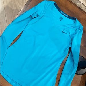 Teal Nike running long sleeve